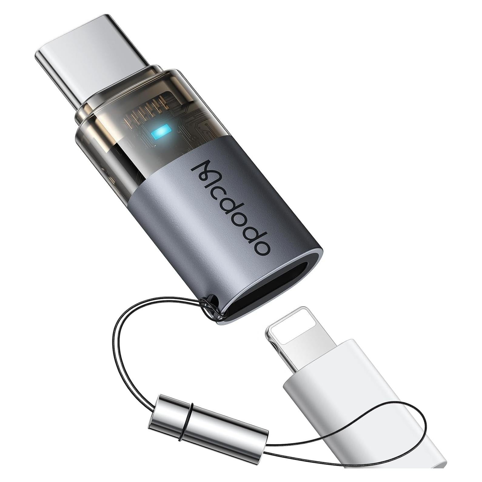 Adaptador Lightning a USB-C Mcdodo 60W Carga Rápida PD