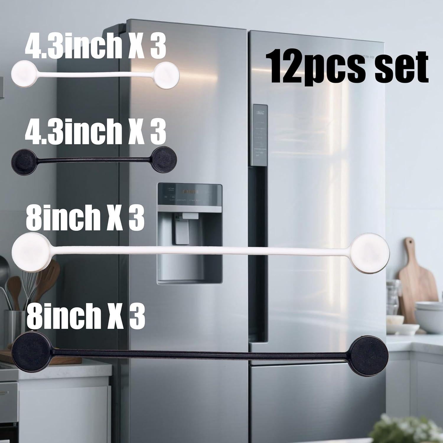 Bridas Magnéticas YFIII 12 Pack Silicona Reutilizables 20 cm