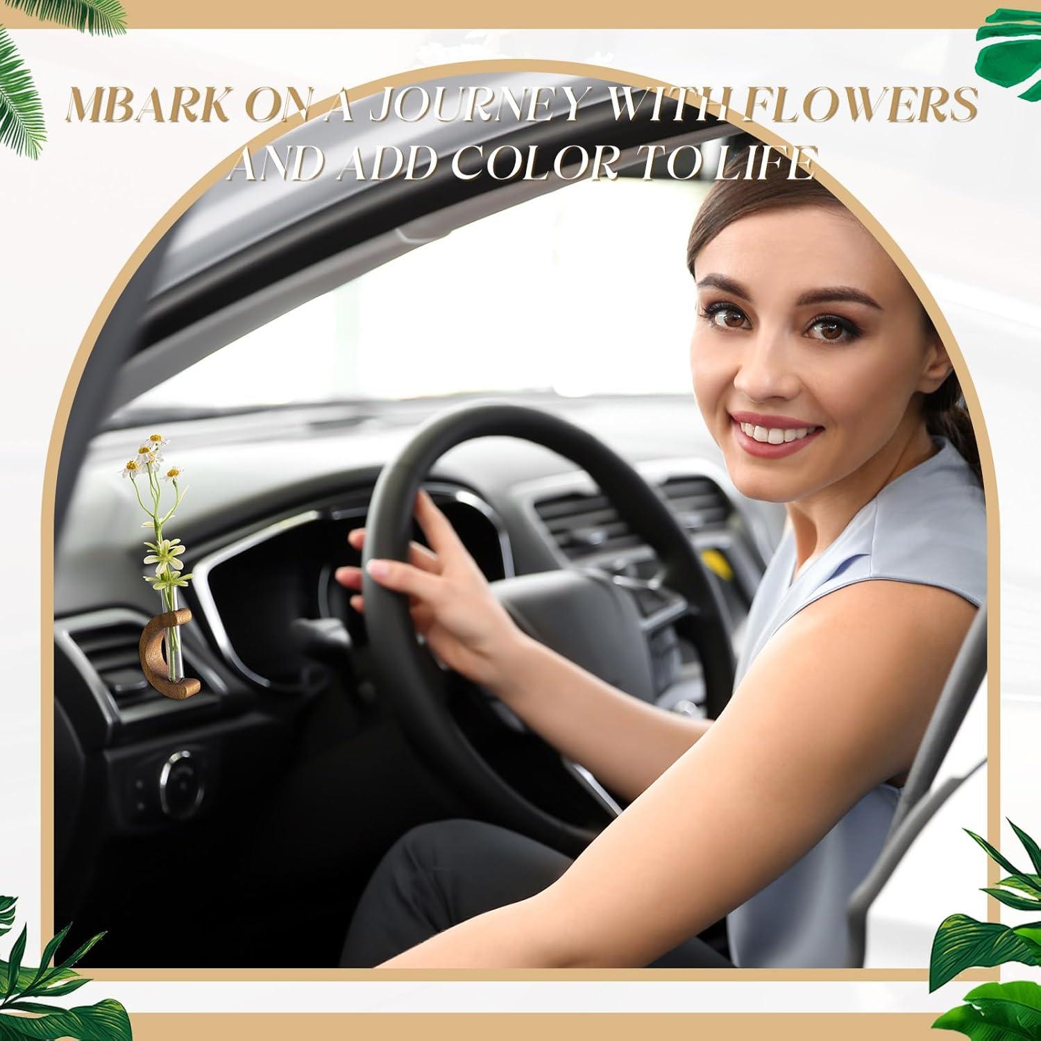 2 Jarrones de Vidrio para Flores en Clip Datanly Marrón