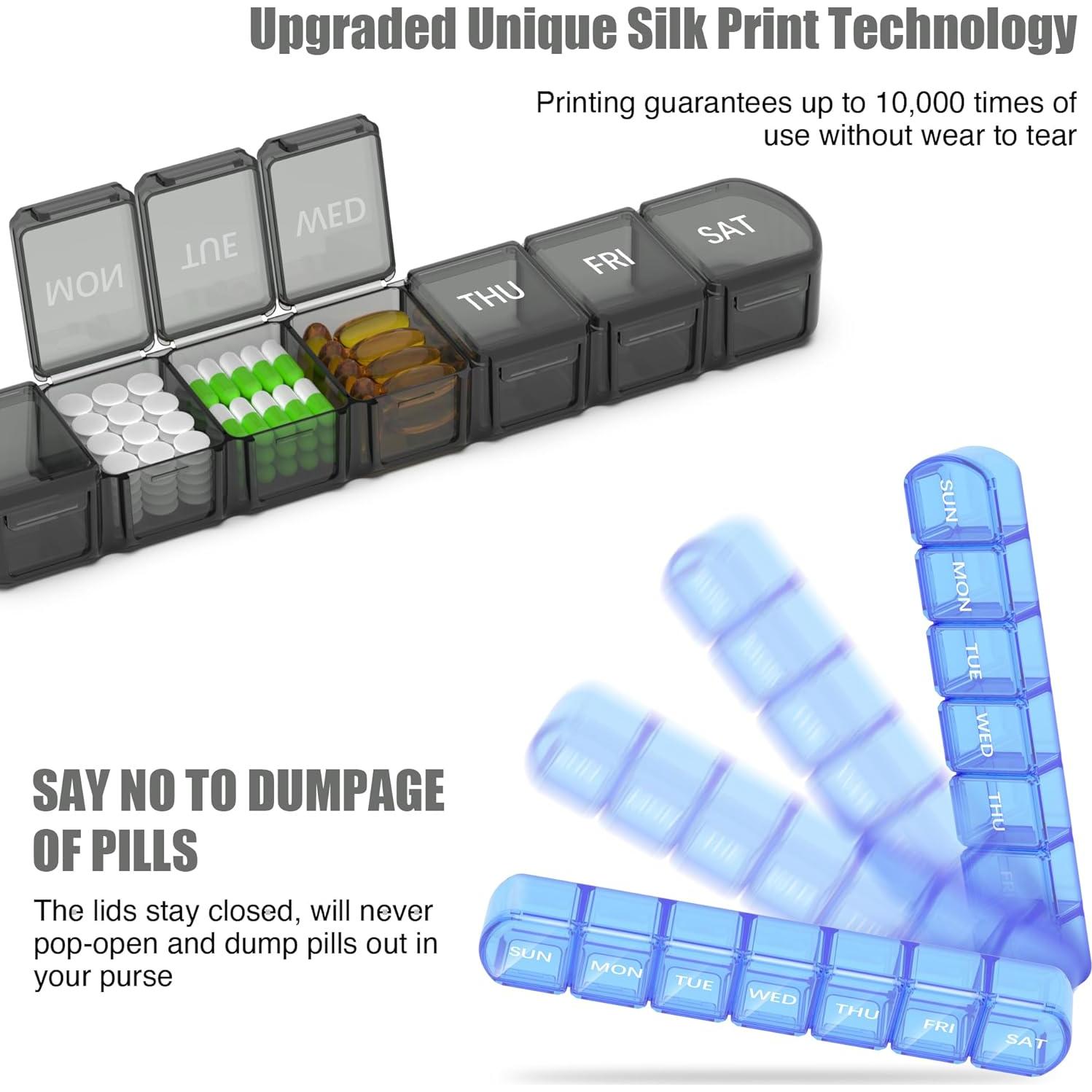 Organizador de Pastillas XL DOHIMGIO 7 Días - Libre de BPA