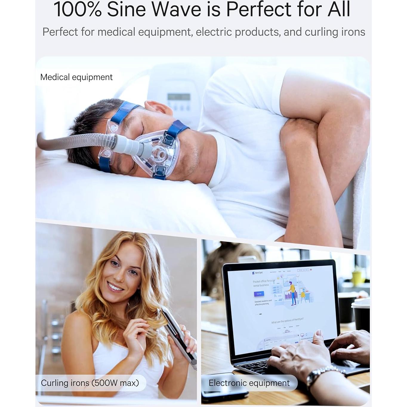 Convertidor de Voltaje DOACE 220V a 110V 500W Onda Sinusoidal Pura