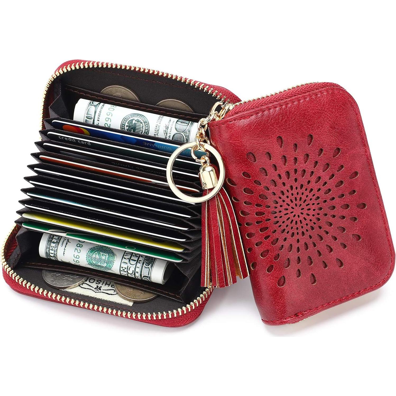 Monedero Pequeño APHISON RFID para Mujeres 1927 Rojo
