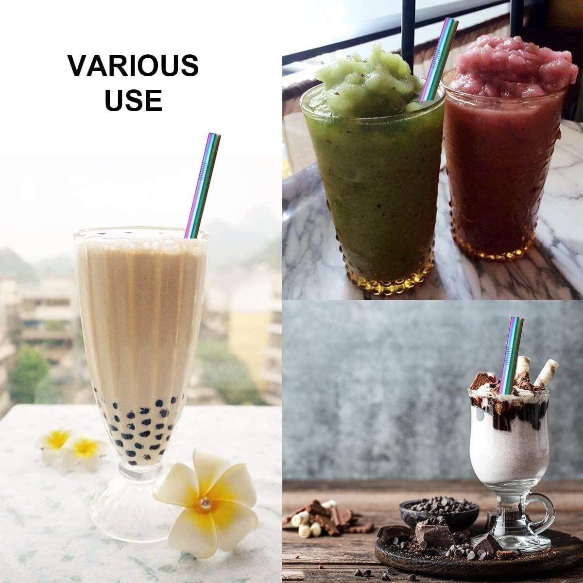 Popotes Reutilizables de Acero Inoxidable Morneve 12mm 2PCS