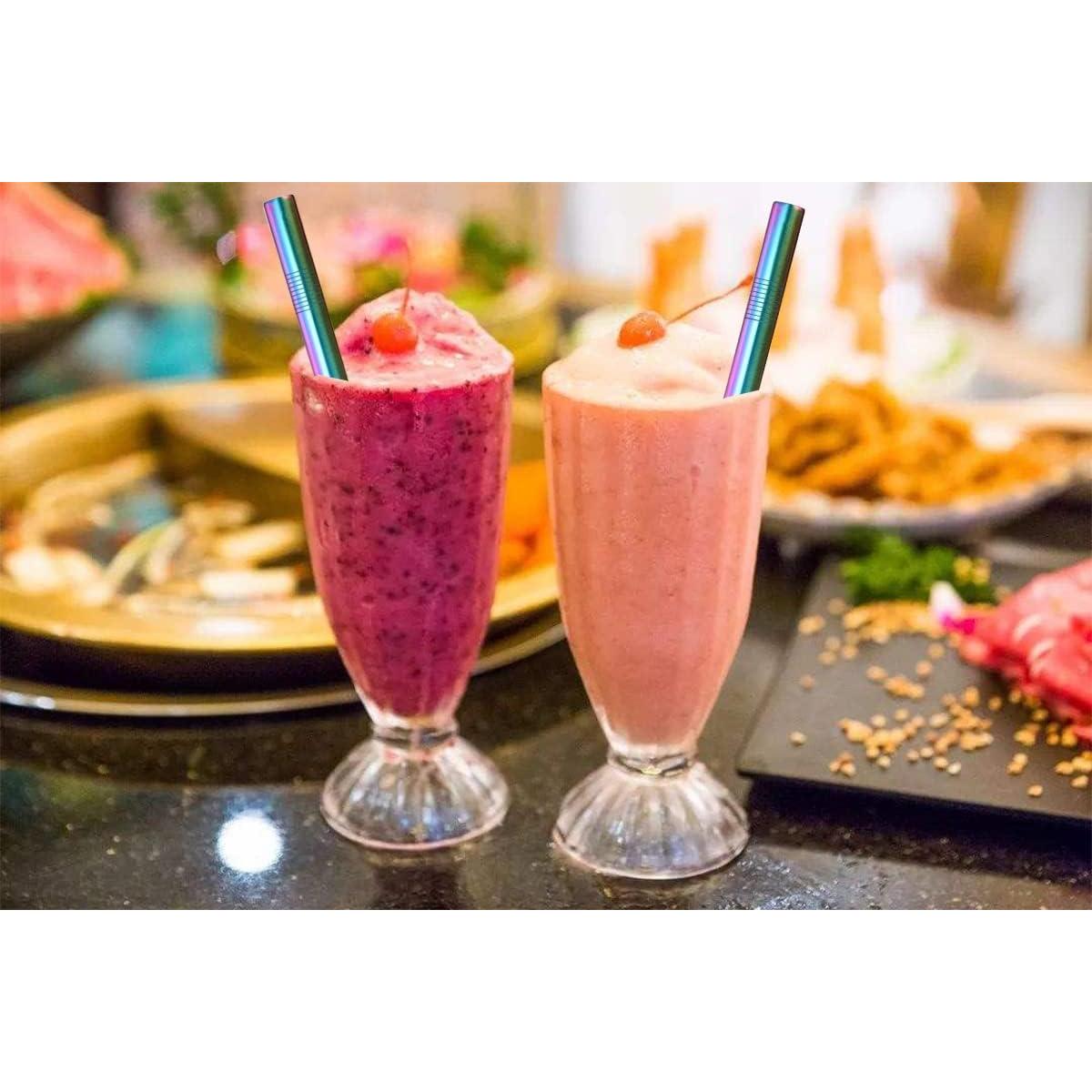 Popotes Reutilizables de Acero Inoxidable Morneve 12mm 2PCS