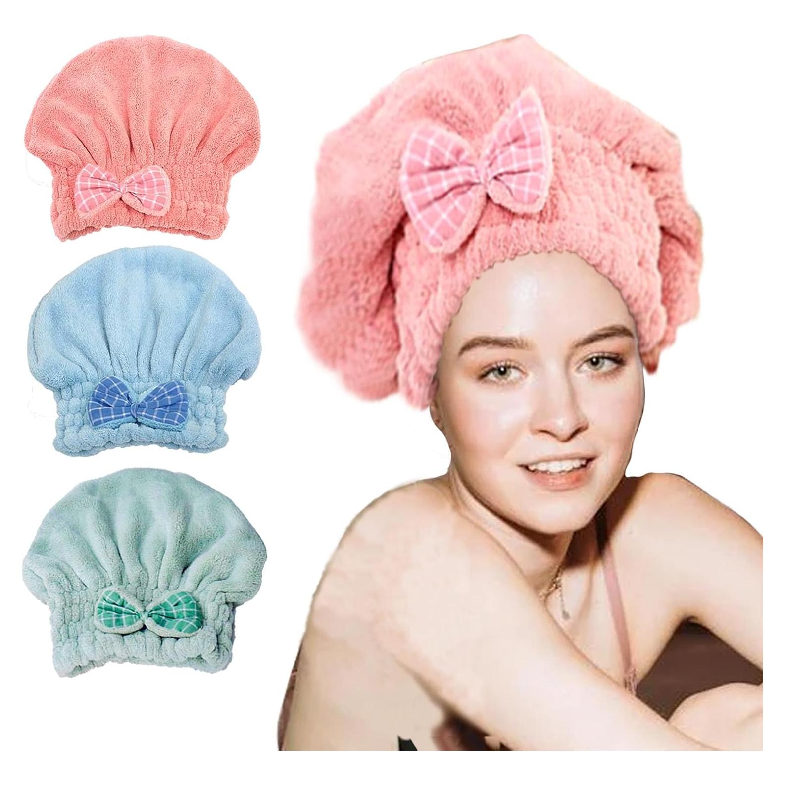 Turbante de Toalla Lxshunlifa 3 Piezas Microfibra Secado Rápido