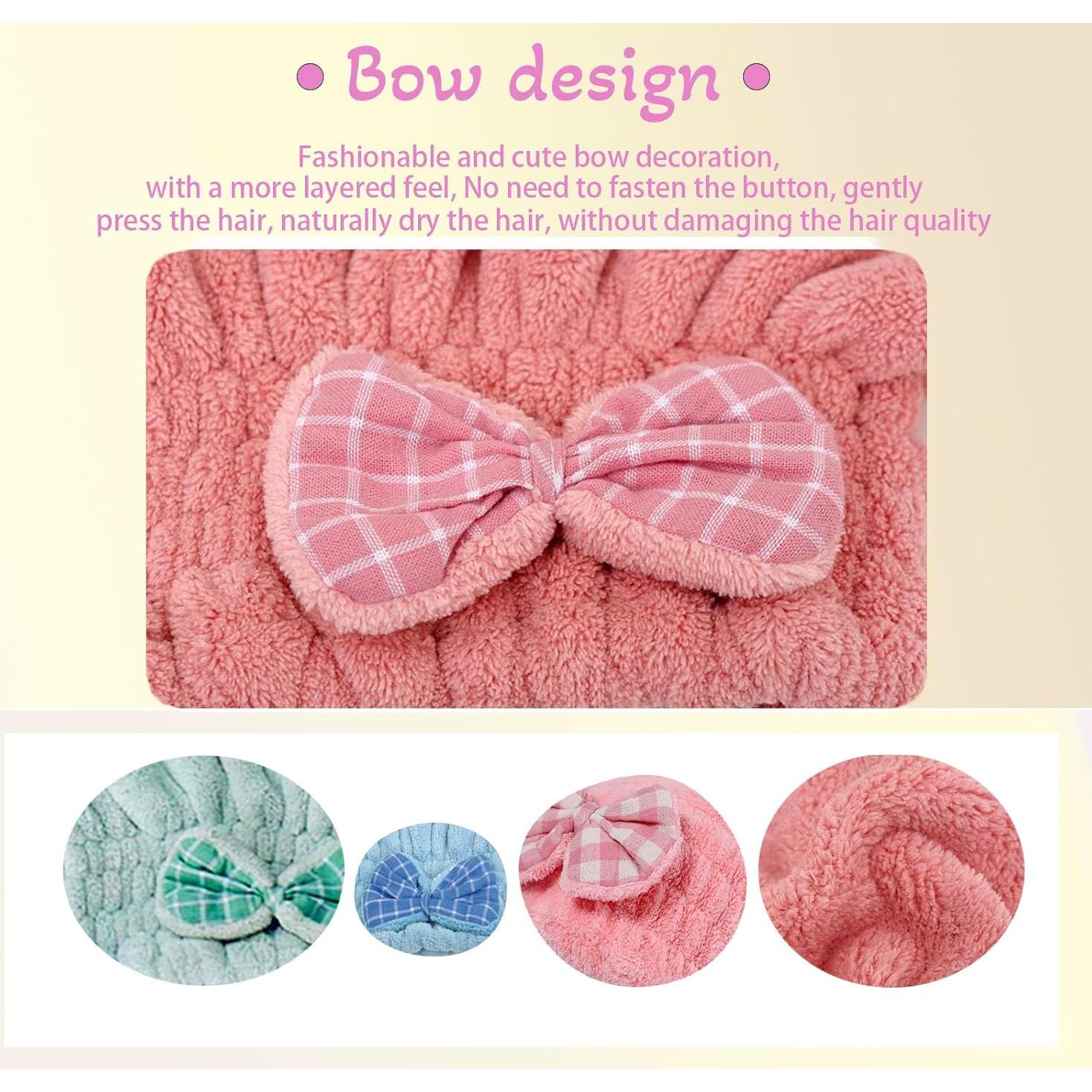 Turbante de Toalla Lxshunlifa 3 Piezas Microfibra Secado Rápido