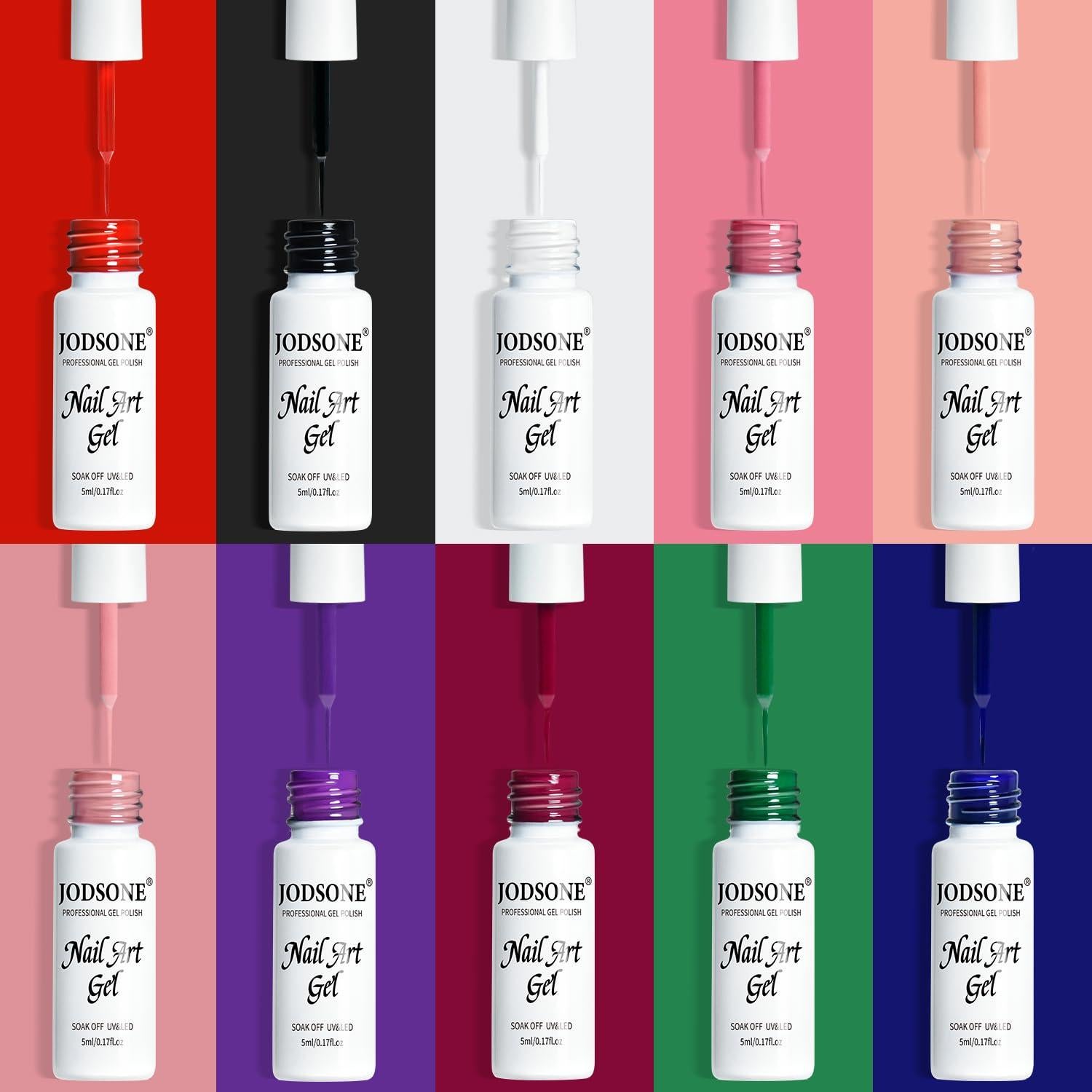 Set de 10 Lápices de Gel para Uñas JODSONE - Efecto 3D