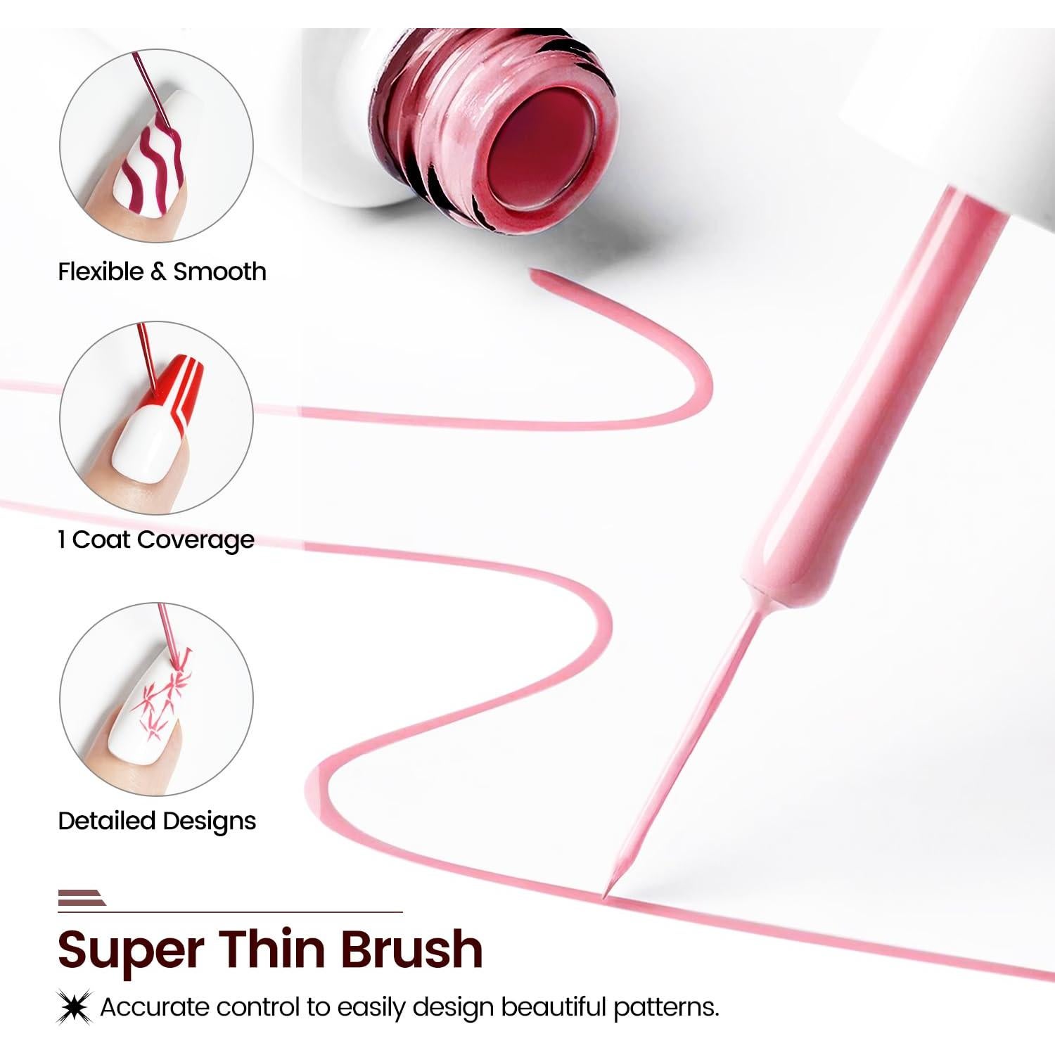 Set de 10 Lápices de Gel para Uñas JODSONE - Efecto 3D