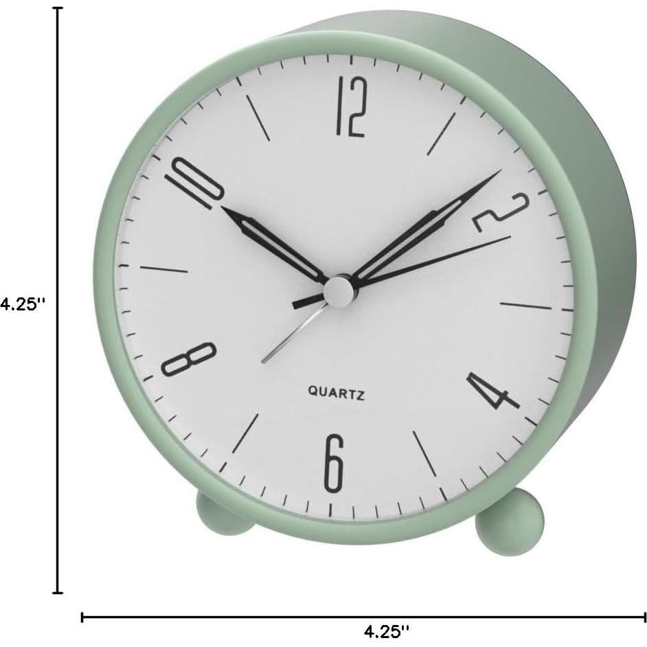 Reloj de Alarma Analógico JALL Verde 10 cm Silencioso