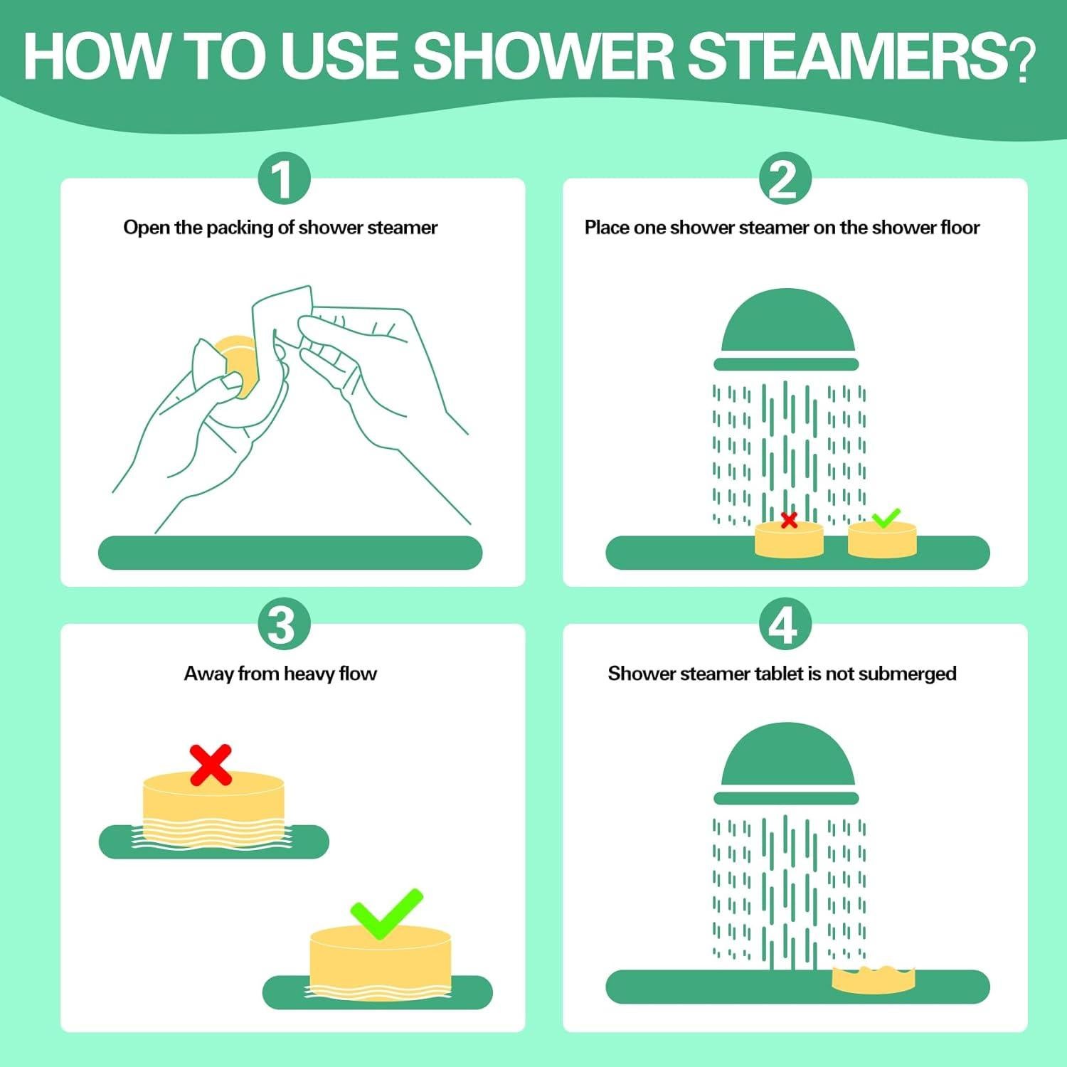 Paquete de 18 Bombas de Ducha Aromaterapia Homsolver - Relajación