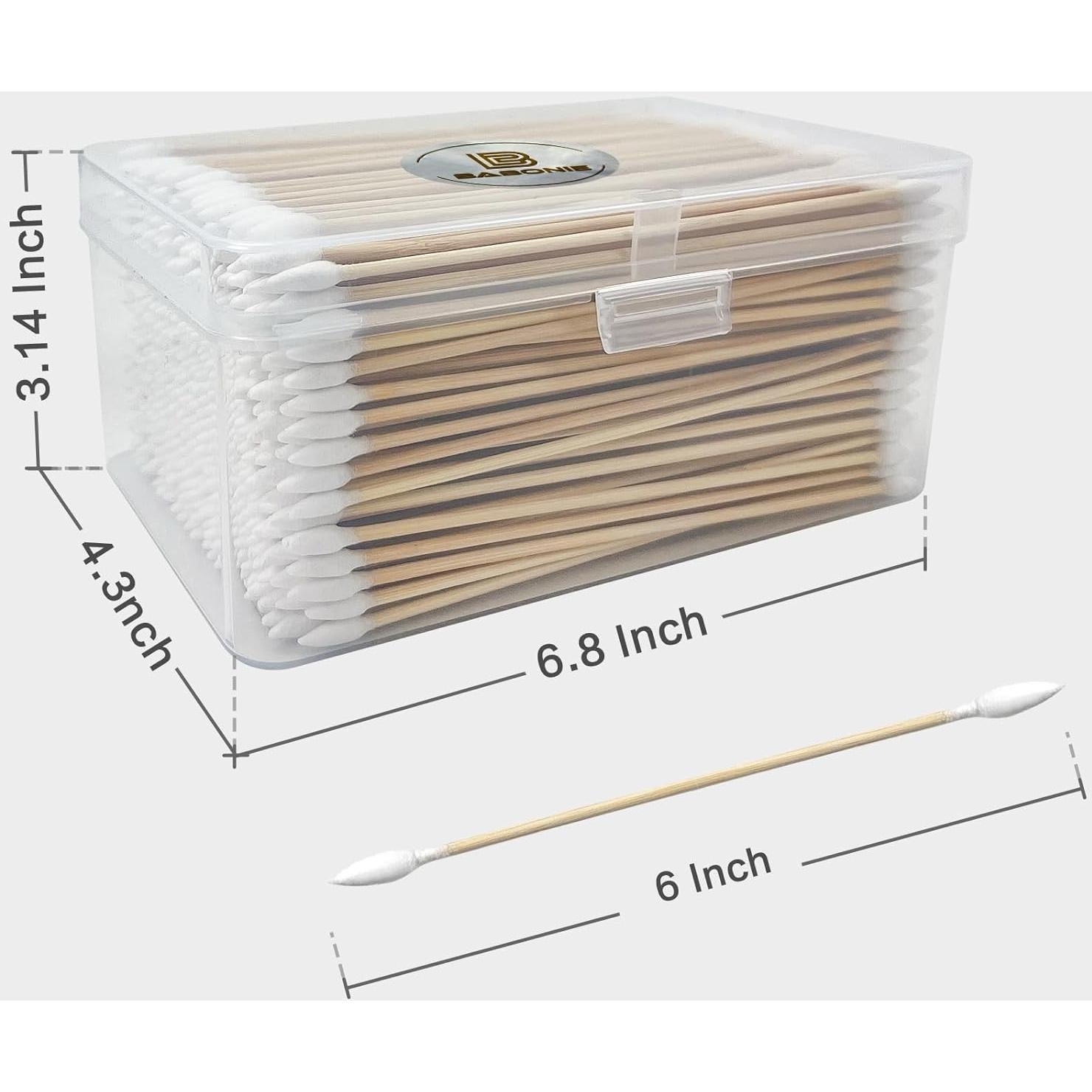 Bastones de Limpieza de Armas 400PCS Doble Punta 15.24cm Algodón