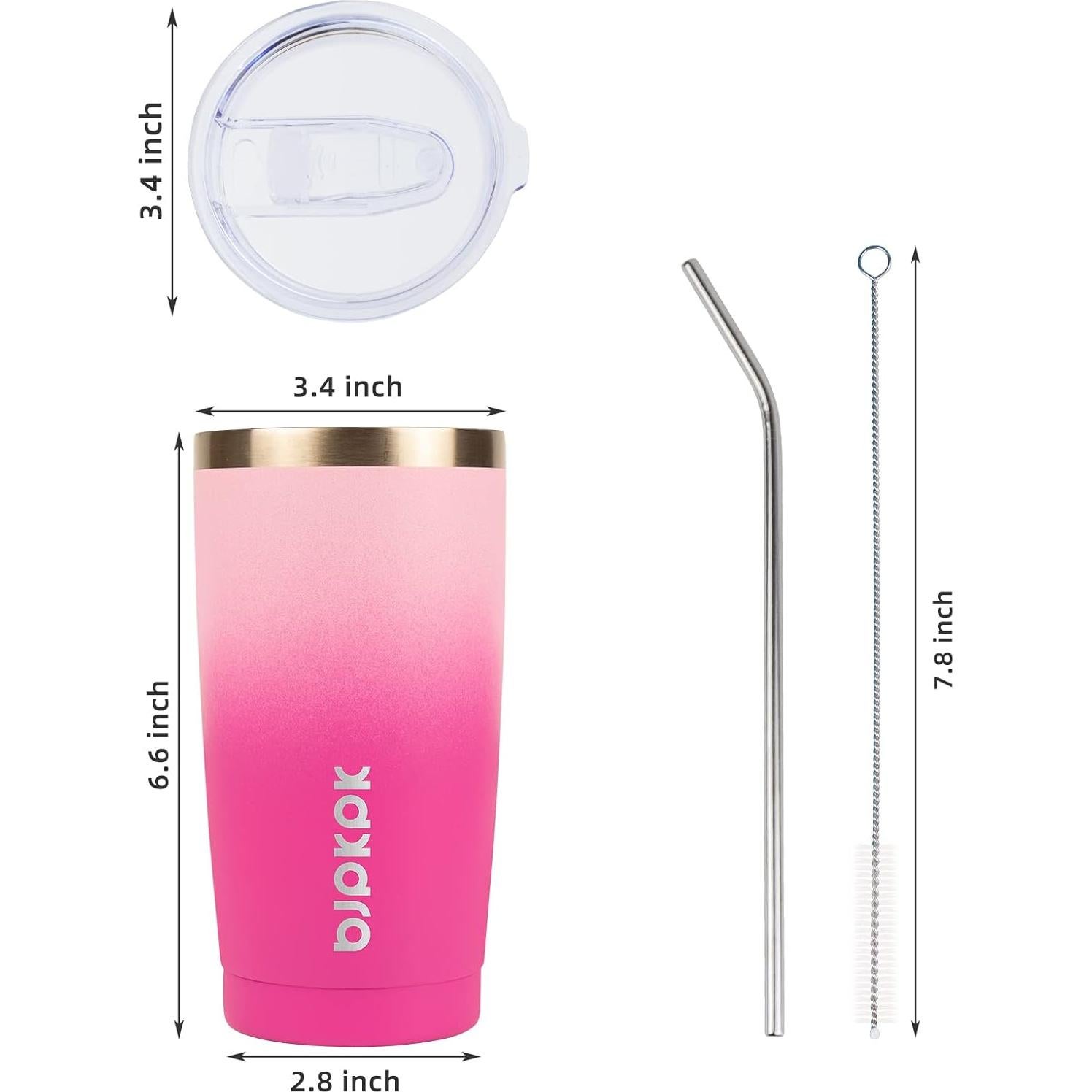 Vaso Aislado de Acero Inoxidable BJPKPK 20oz Flor de Cerezo