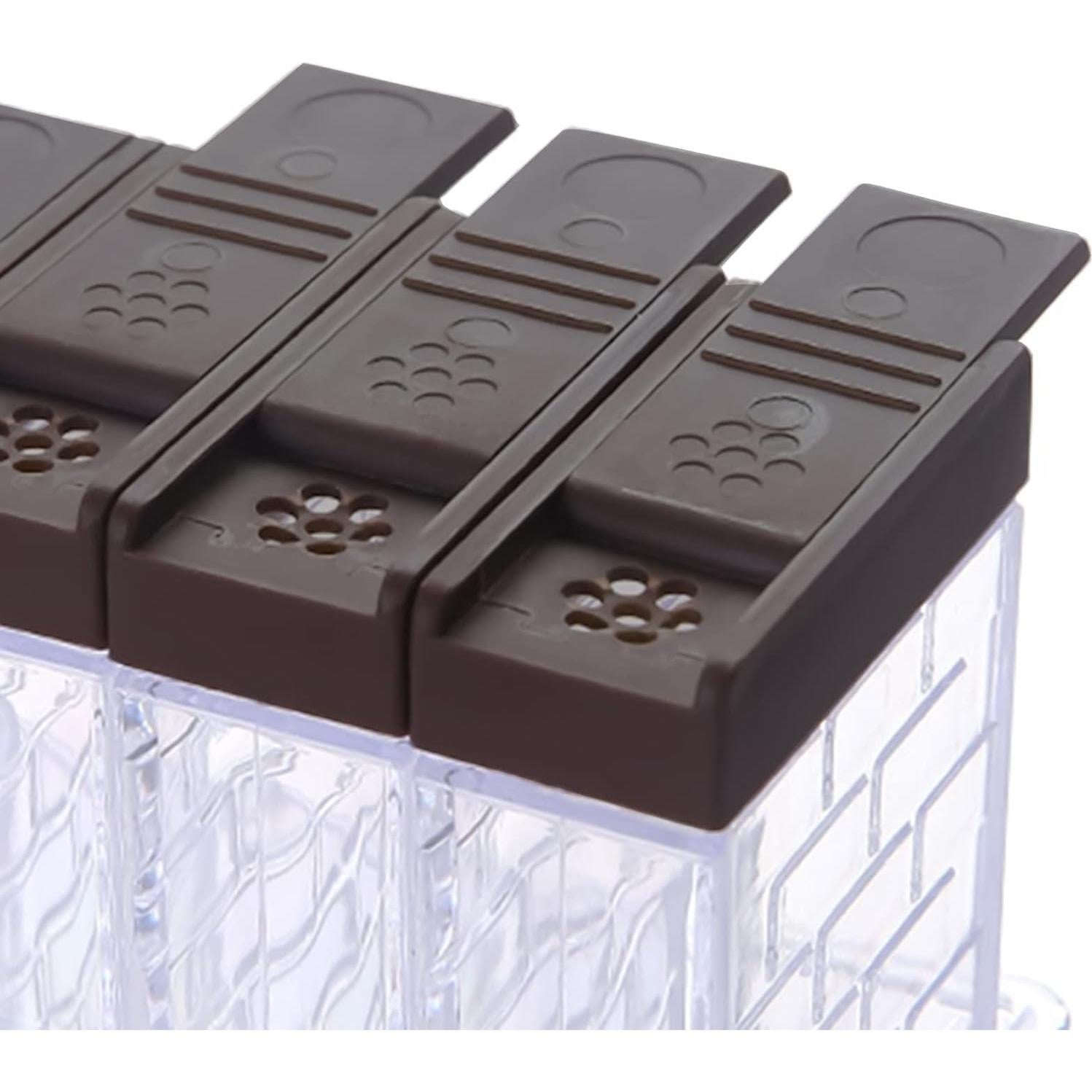 Set de 6 Tarros para Especias Jucaifu - Plástico Marrón