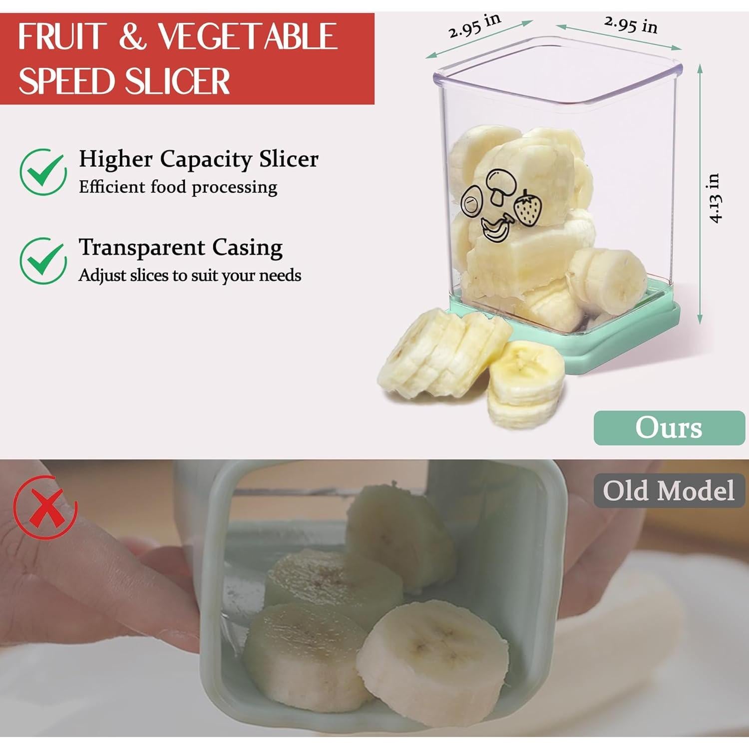 Cortador de Frutas ERHIRY 2 Pcs Acero Inoxidable Antideslizante