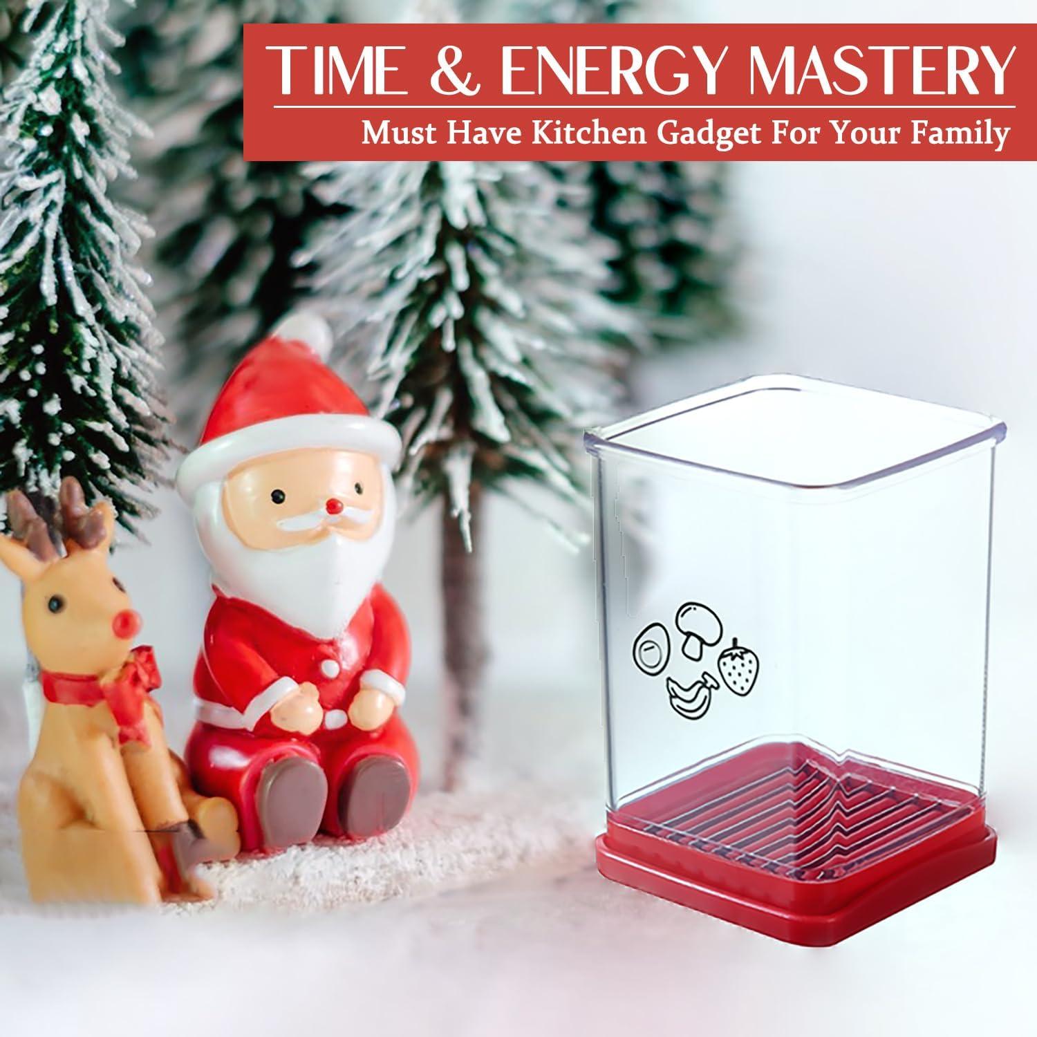 Cortador de Frutas ERHIRY 2 Pcs Acero Inoxidable Antideslizante