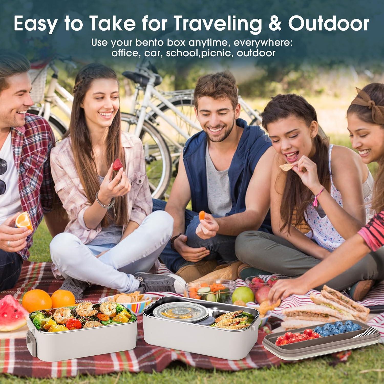 Caja Bento Almuerzo Reabulun 2 Capas Acero Inoxidable 2L