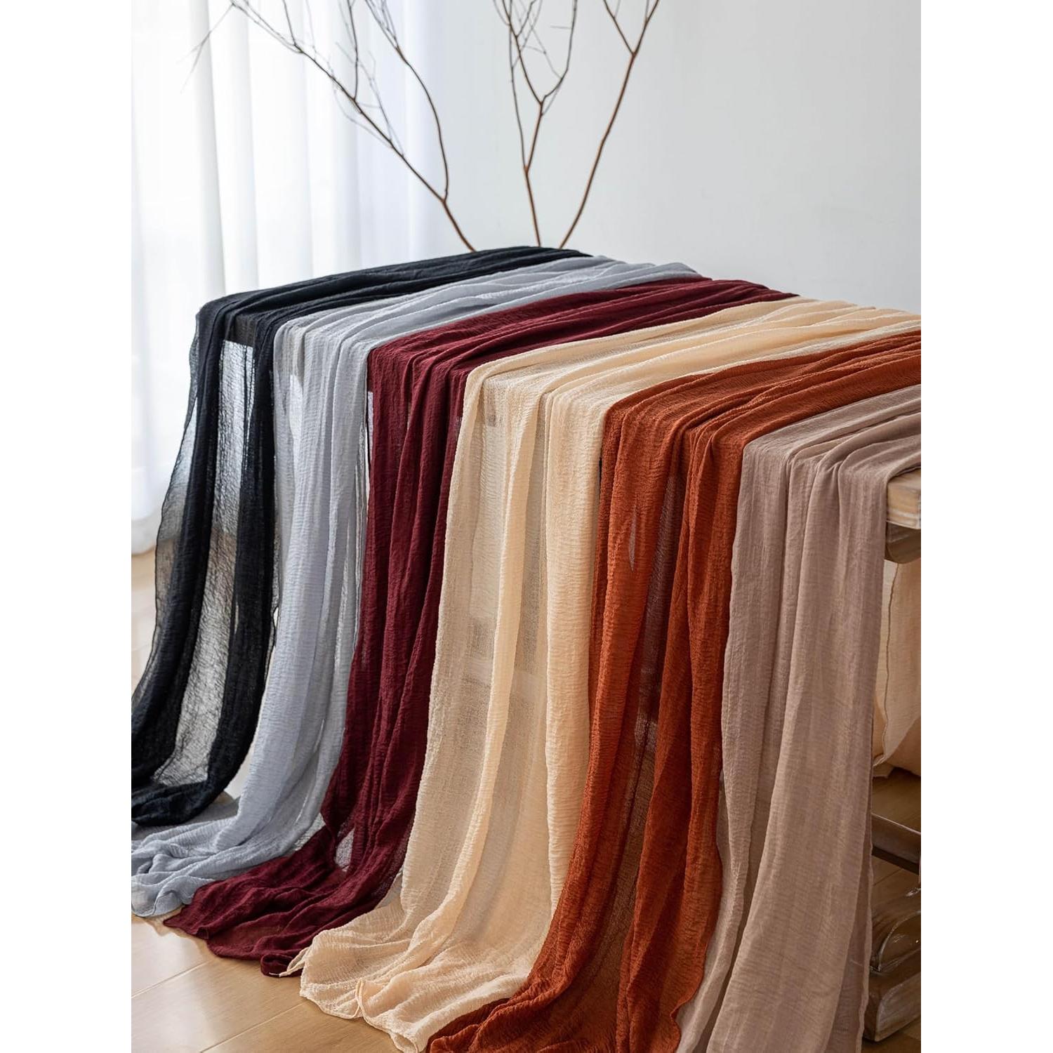 Caminito de Mesa Negro de Gasa de Queso Algodón 304.8x88.9 cm