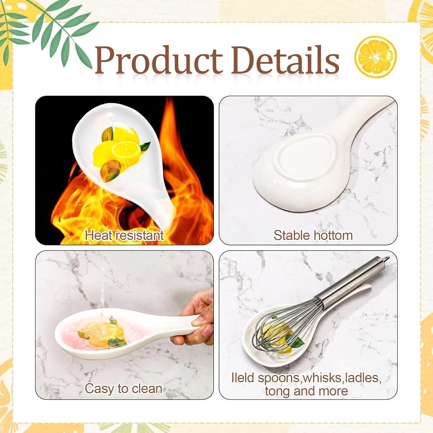 Soporte para Cucharas de Limón Cerámica Amarillo 23.5x10.4cm