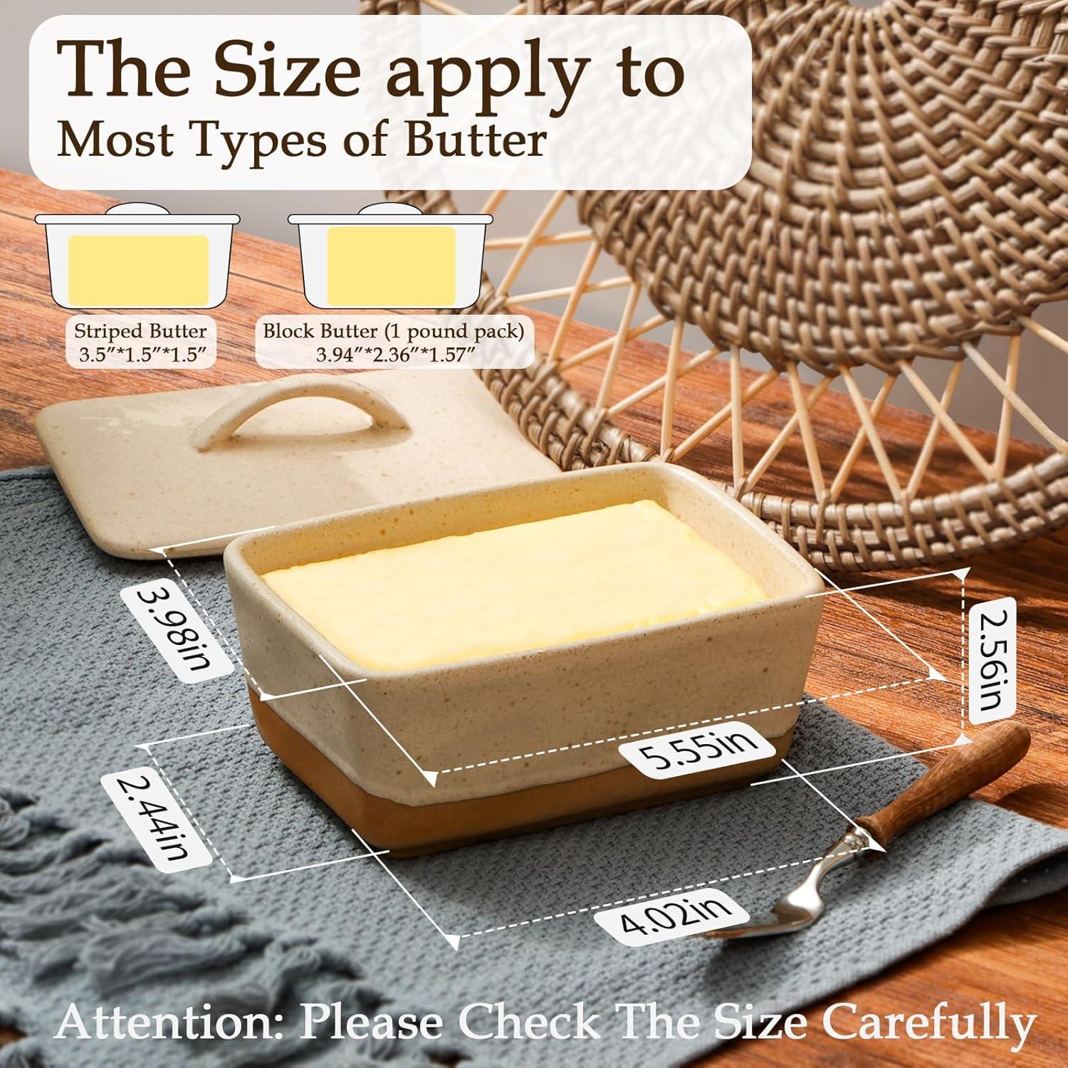 Plato de Mantequilla Cerámica NUTRIUPS con Tapa Vintage 1 Barra