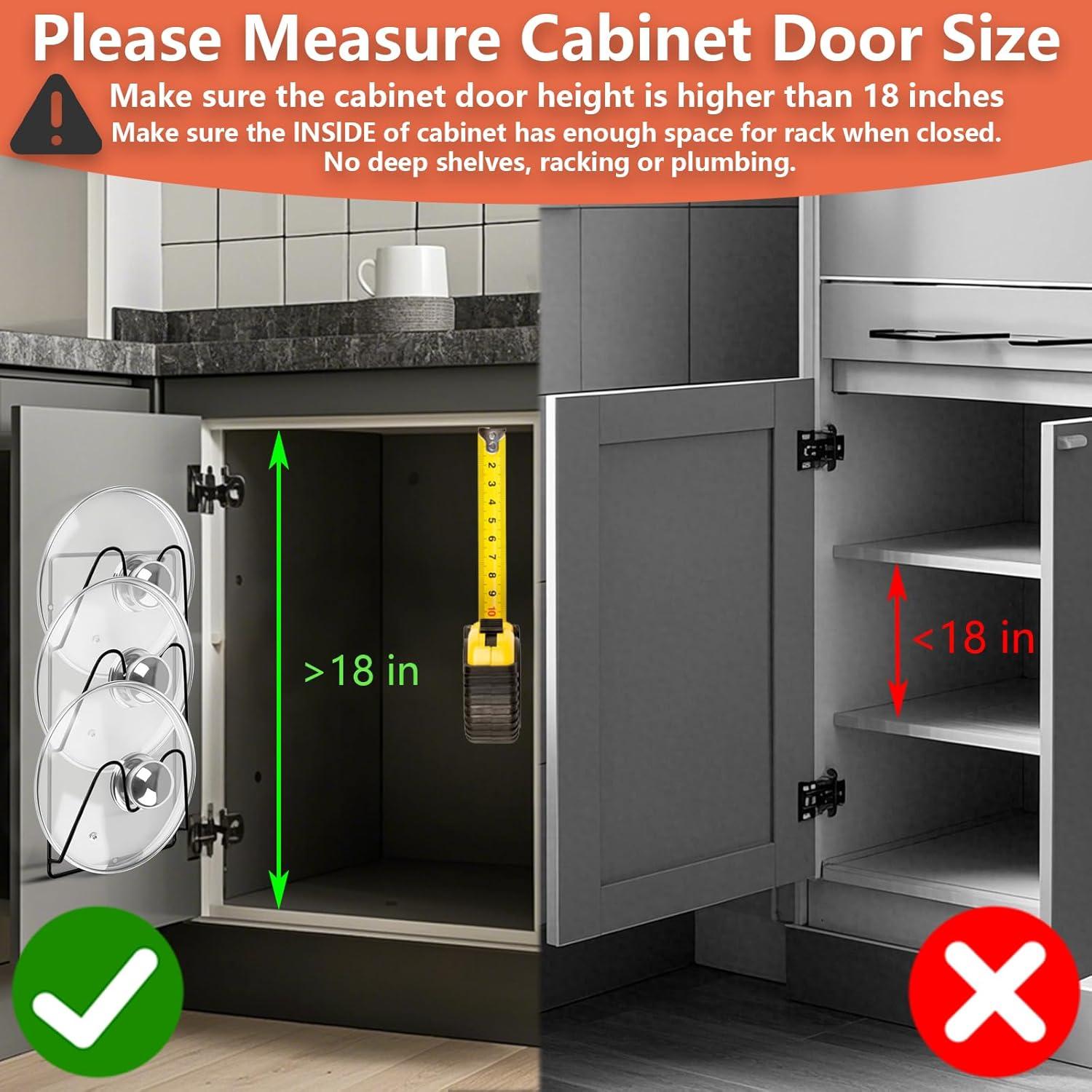 Organizador de Tapas de Olla UpChoNice 2 Paquetes 6 Niveles Negro