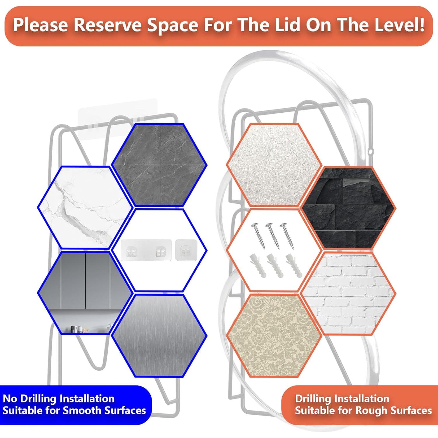 Organizador de Tapas de Olla UpChoNice 2 Paquetes 6 Niveles Negro