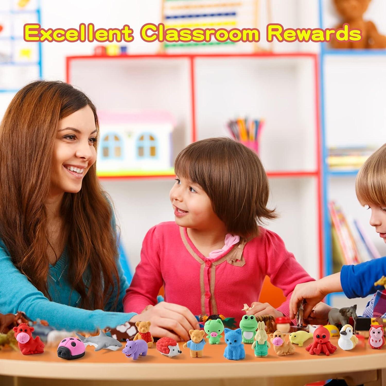 Kleeblatt 20PCS Assembled Animal Erasers for Kids Bulk, Puzzle Mini Fun Desk Pets for Student Classroom, Treasure Box Prizes,Party Favors for Kids Goodie Bags, Back to School Gifts for Students