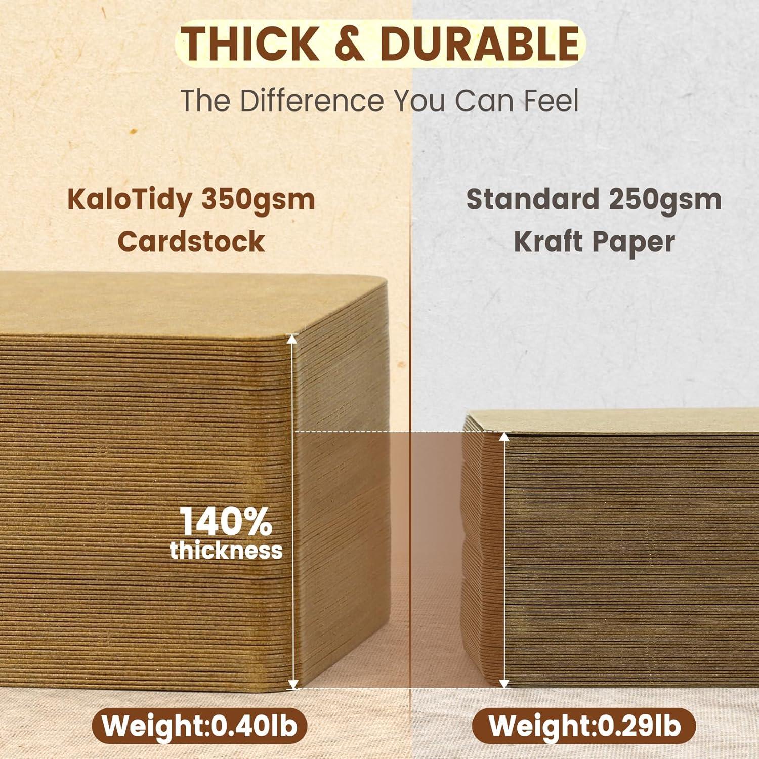 75 Marcadores en Blanco KaloTidy con Borlas Coloridas 14x5 cm