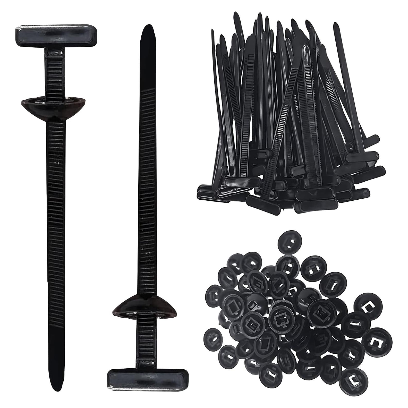 100 Hebillas de Cinta de Cable Nylon Meitelasi - Sujetadores Resistentes