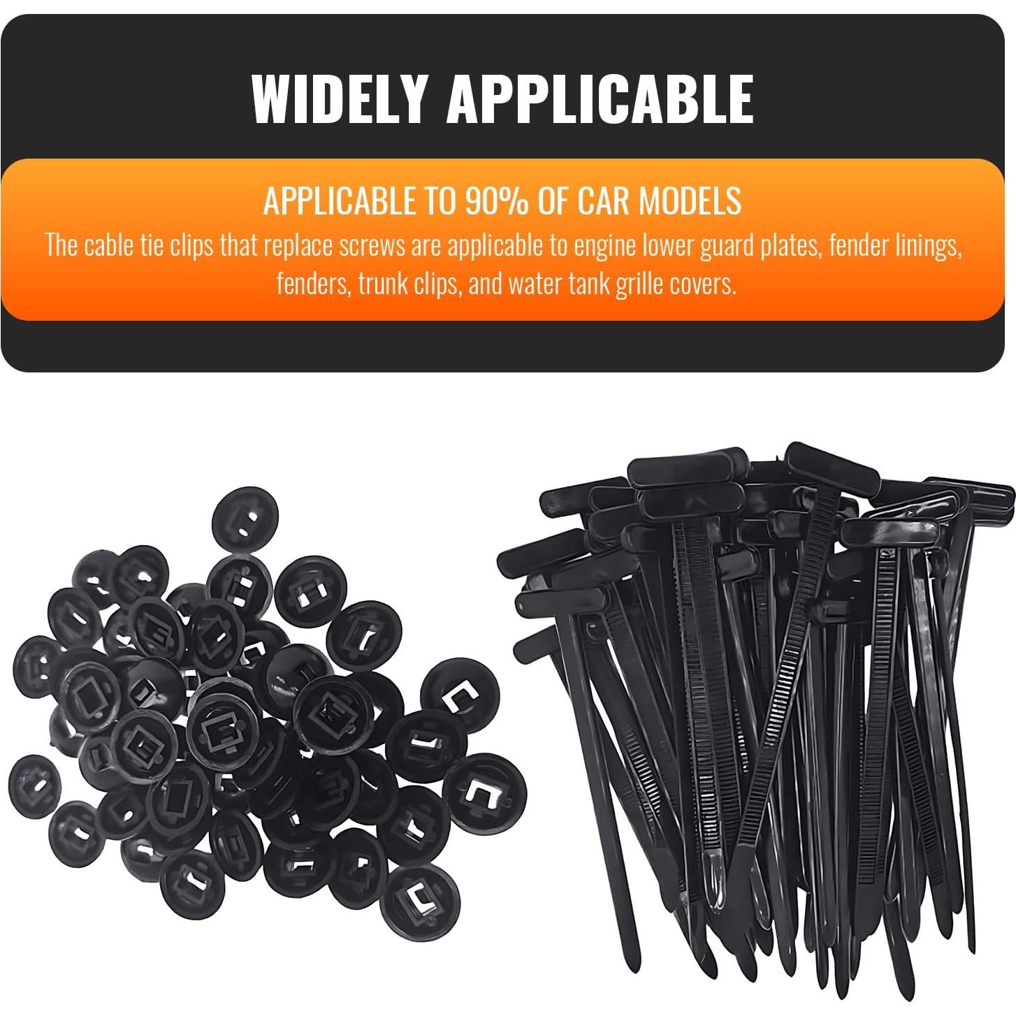 100 Hebillas de Cinta de Cable Nylon Meitelasi - Sujetadores Resistentes