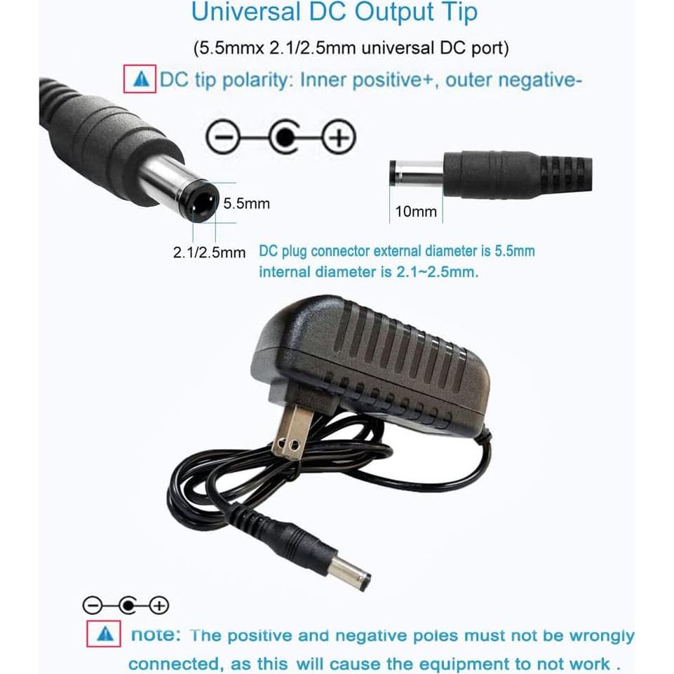 Adaptador de corriente 12V 1.5A MTYTOT para LED y CCTV
