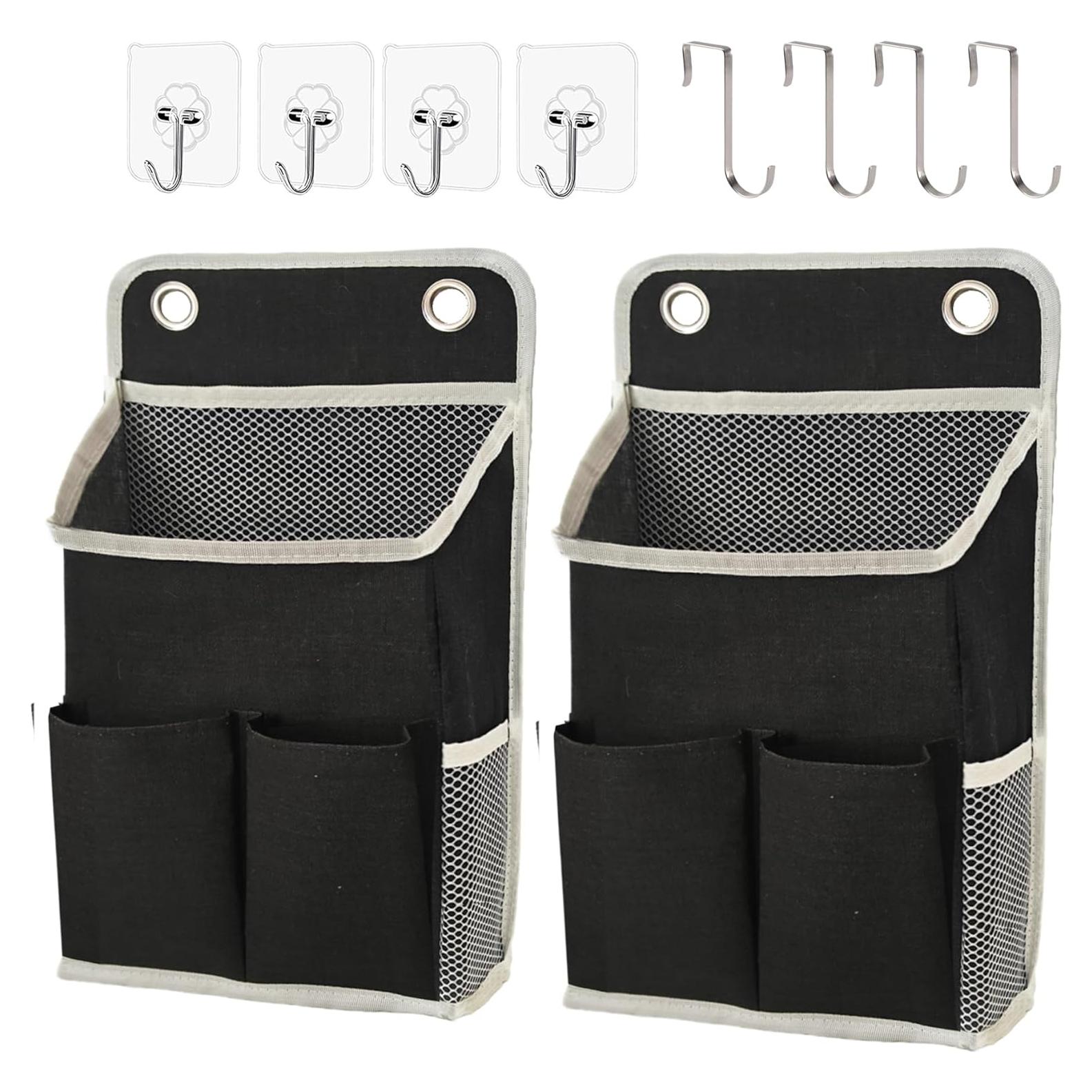 Cesta Colgante Organizador Someteth 21x36cm Negro - Paquete de 2