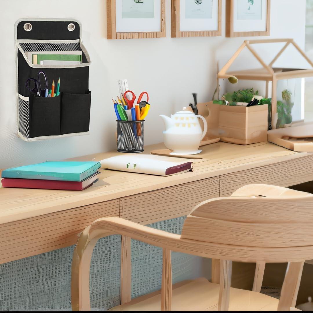 Cesta Colgante Organizador Someteth 21x36cm Negro - Paquete de 2