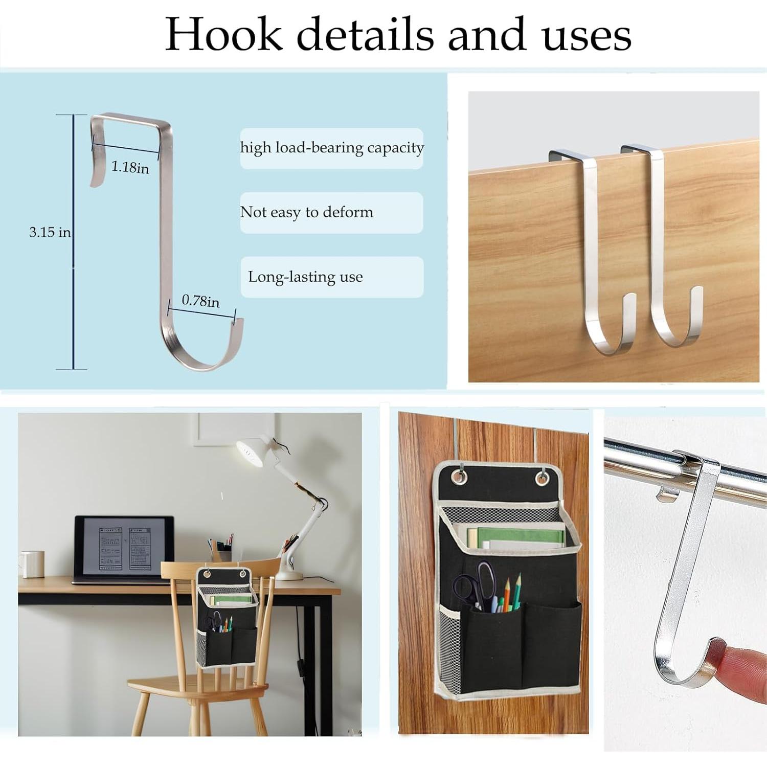 Cesta Colgante Organizador Someteth 21x36cm Negro - Paquete de 2