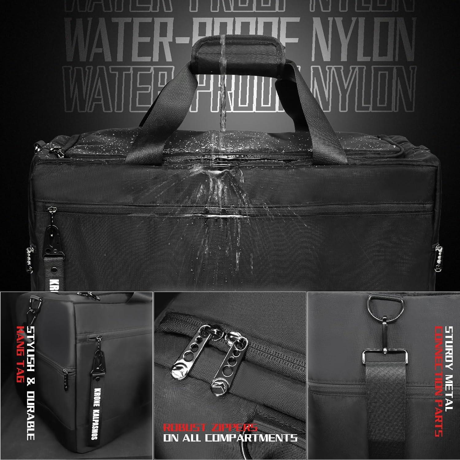 Bolsa de Zapatillas Krone Kalpasmos Negra con 3 Divisores