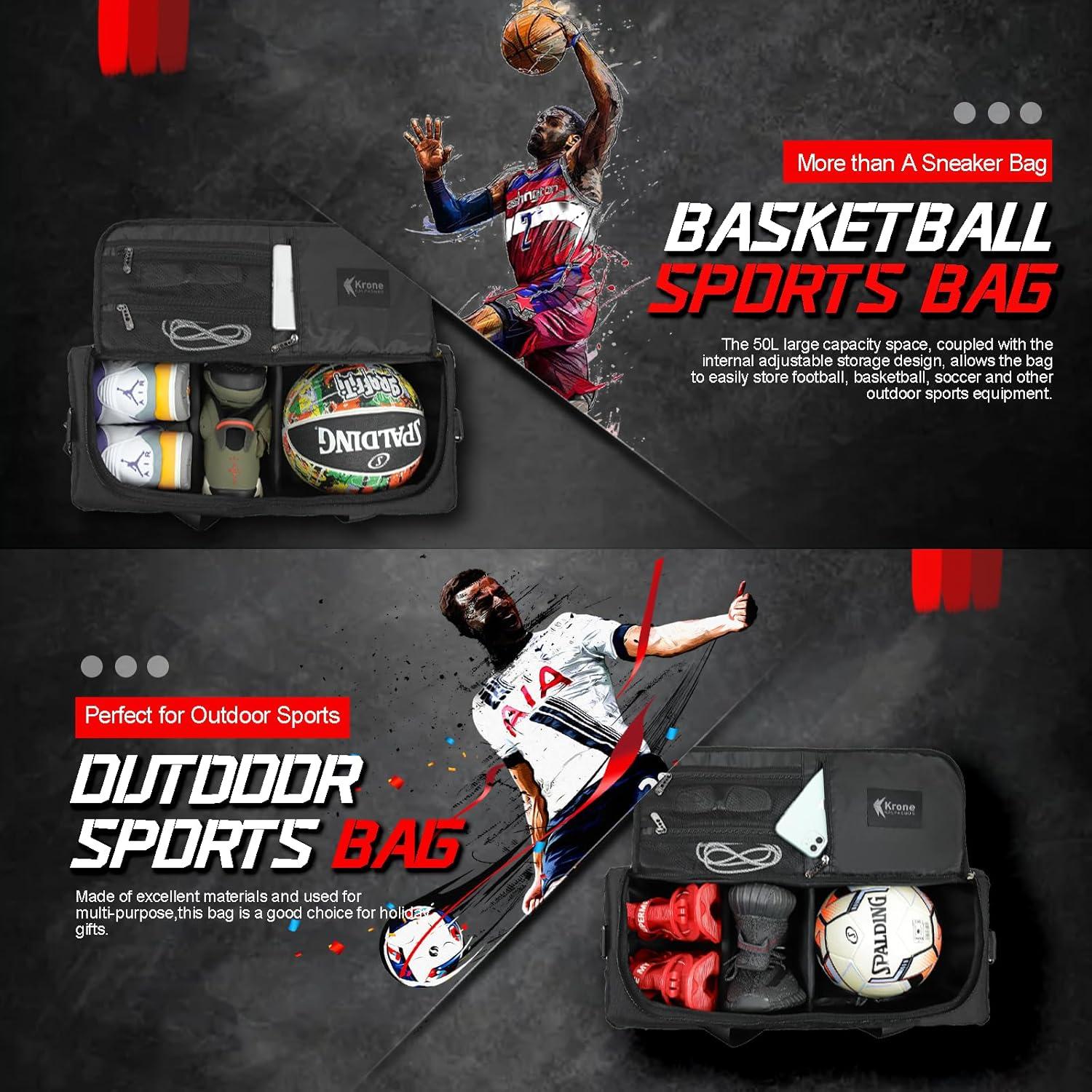 Bolsa de Zapatillas Krone Kalpasmos Negra con 3 Divisores