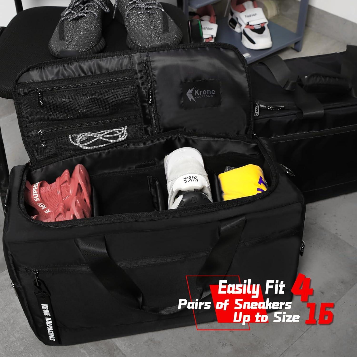 Bolsa de Zapatillas Krone Kalpasmos Negra con 3 Divisores