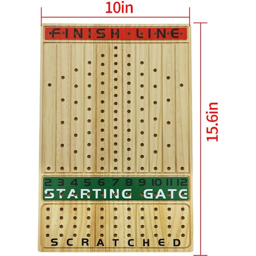 Juego de Mesa de Carreras de Caballos Jyquorp con 11 Caballos Metálicos