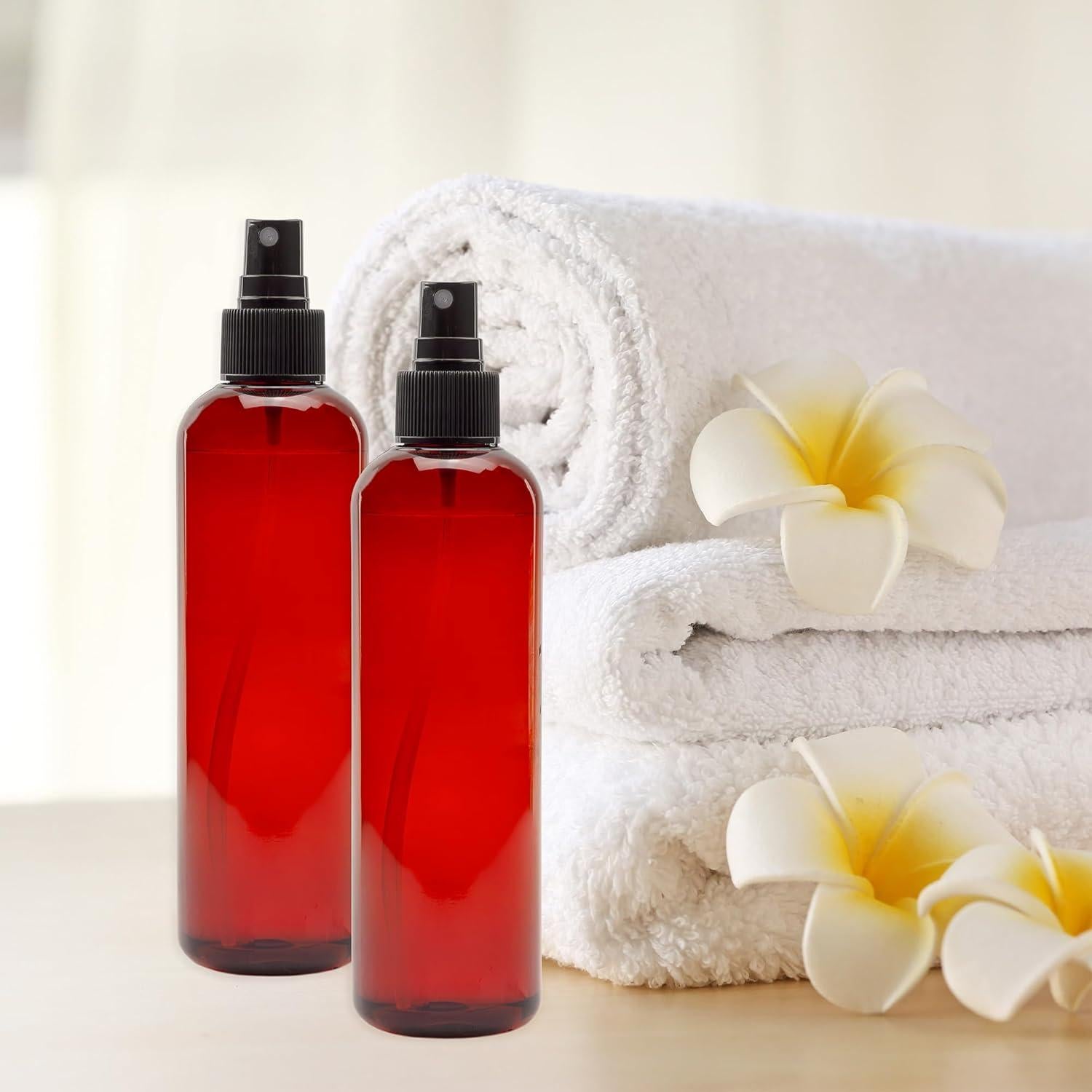 Botellas de Spray Plástico Ámbar 8oz Cornucopia - Paquete 6