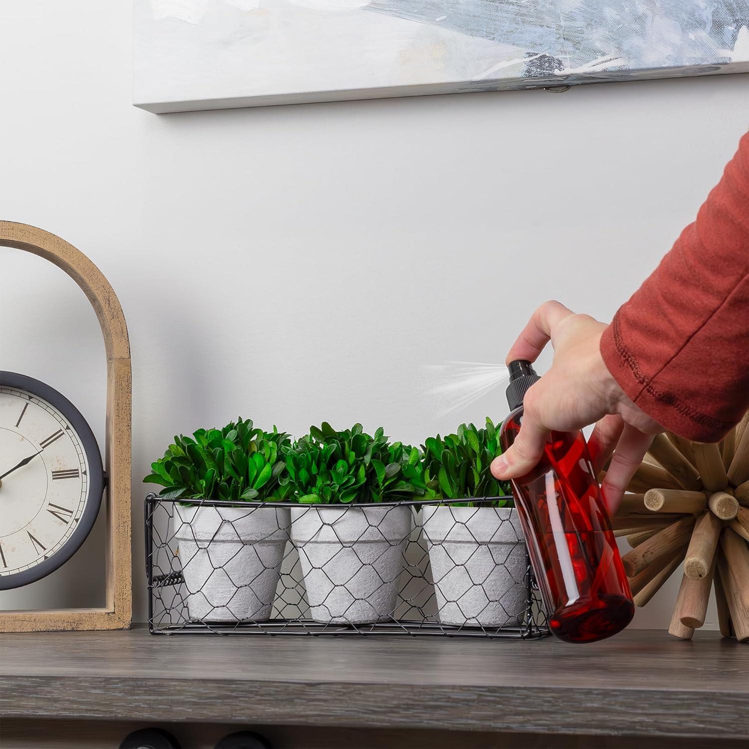 Botellas de Spray Plástico Ámbar 8oz Cornucopia - Paquete 6