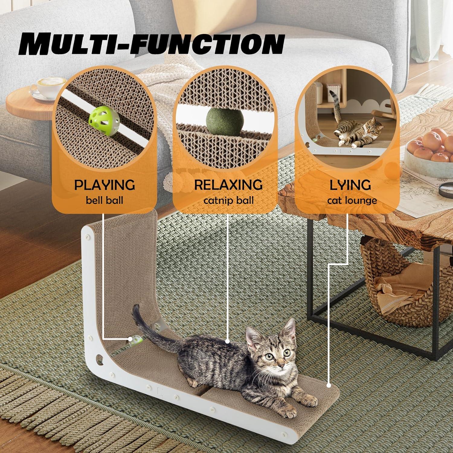 Rascador de Cartón para Gatos Smartbean 60 cm con Catnip