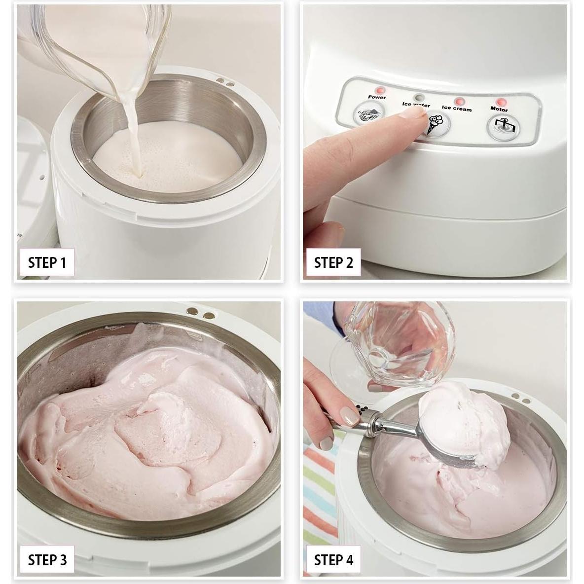 Máquina de Helados Koolatron Total Chef 1.2L Automática Blanca