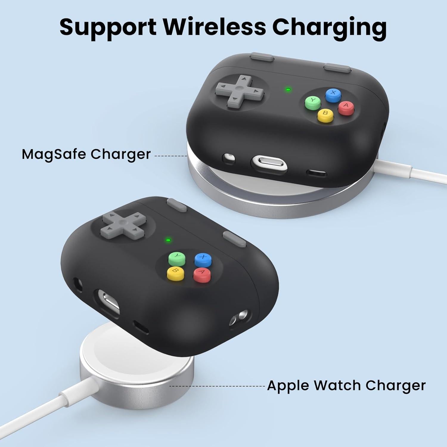 Funda Silicona Retro Delidigi para AirPods Pro 2 y 1 - Negro