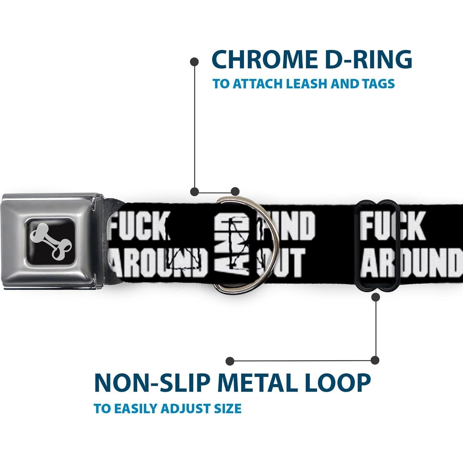 Collar de Perro con Hebilla de Seguridad Buckle-Down 9-15 cm