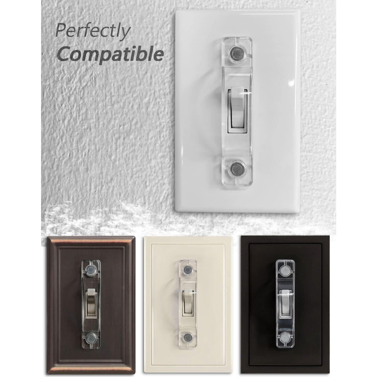 Cubierta Magnética para Interruptor ILIVABLE - Transparente, 2 Piezas