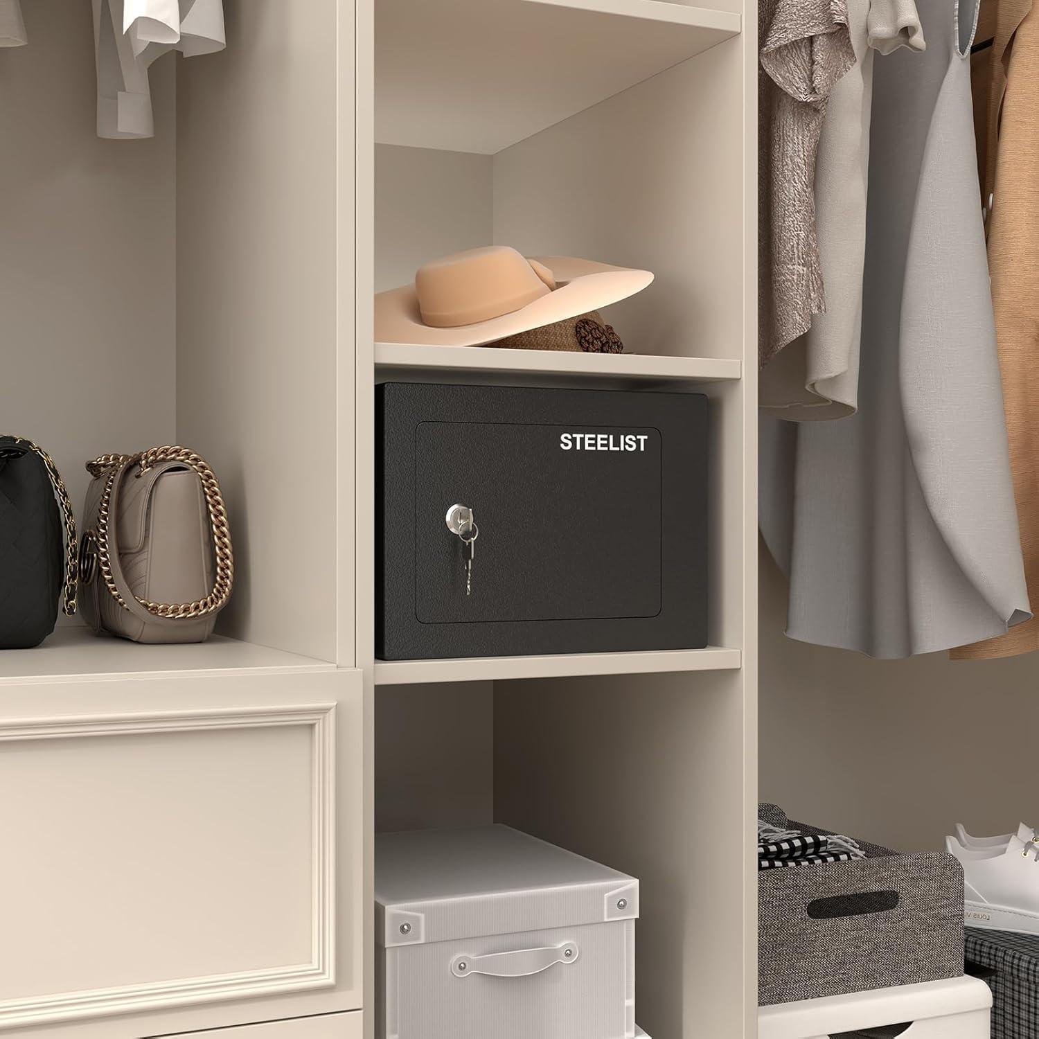 Caja Fuerte STEELIST 0.23 Pies Cúbicos con Llave Negra