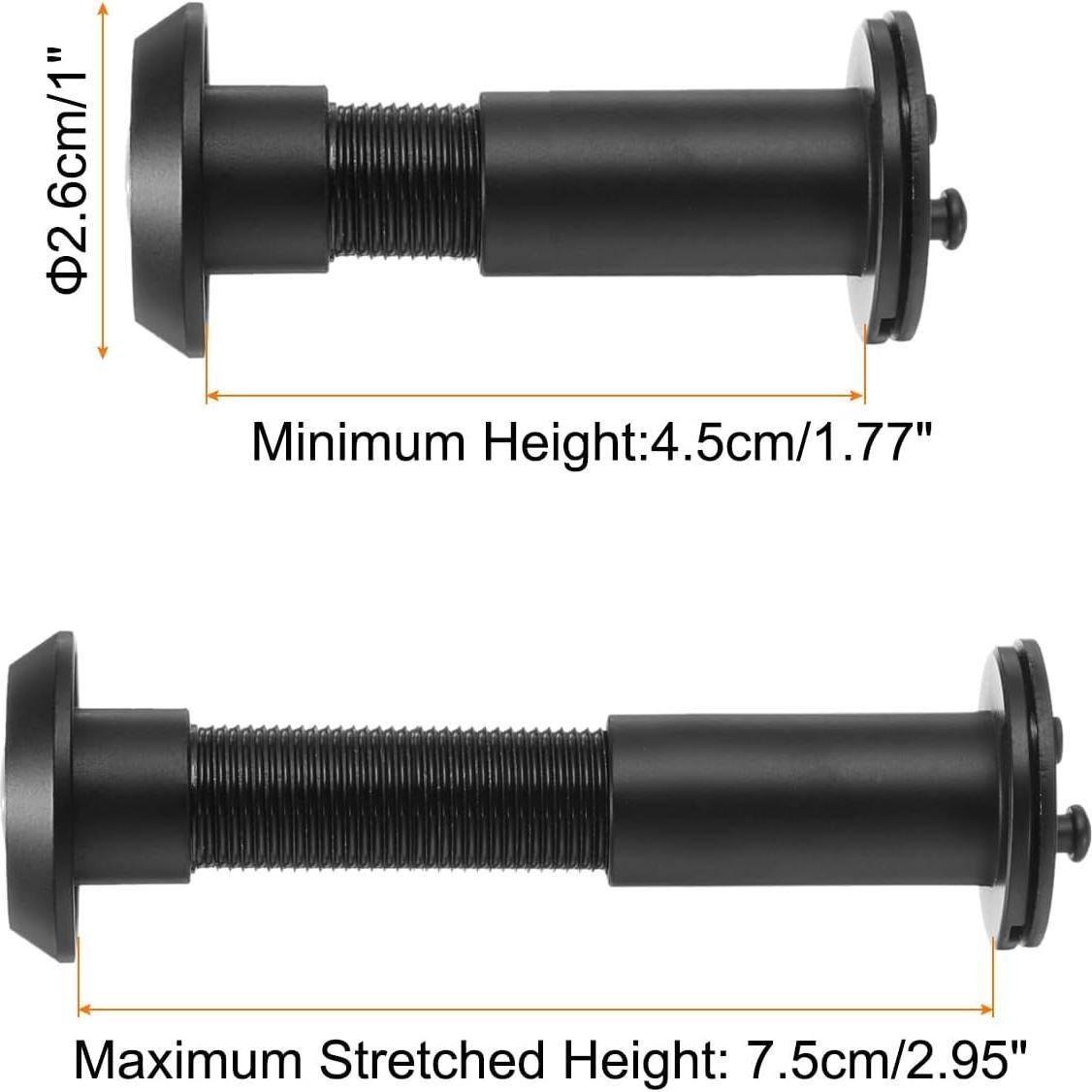 Mirilla de Puerta PATIKIL 2 Pcs Cobre 180 Grados Seguridad
