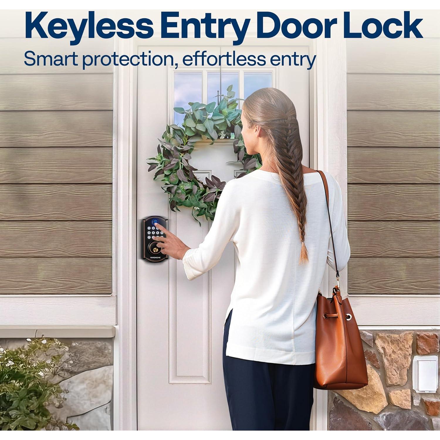 Cerradura Inteligente VIVOHOME Biométrica con Huella Digital