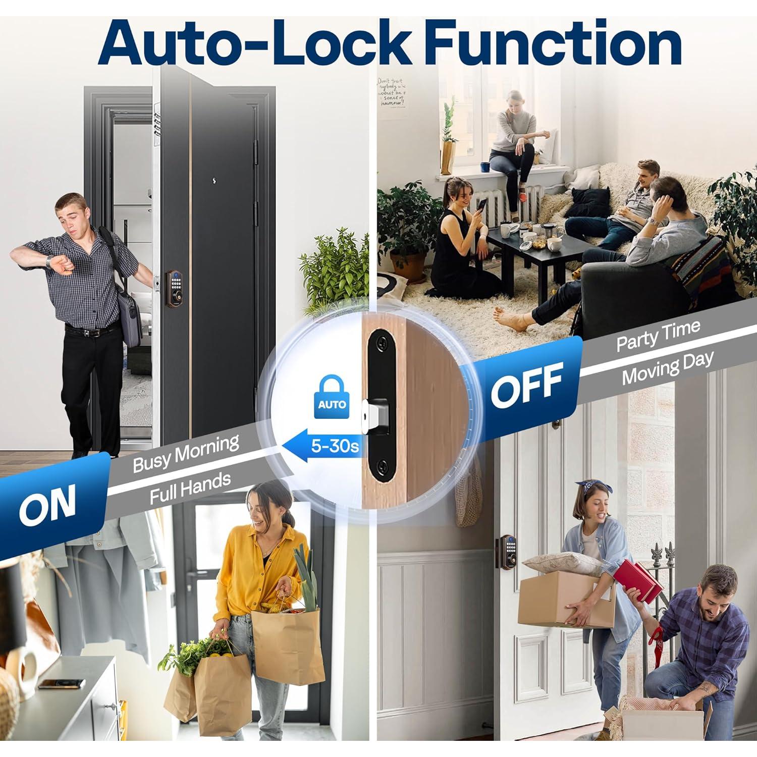 Cerradura Inteligente VIVOHOME Biométrica con Huella Digital