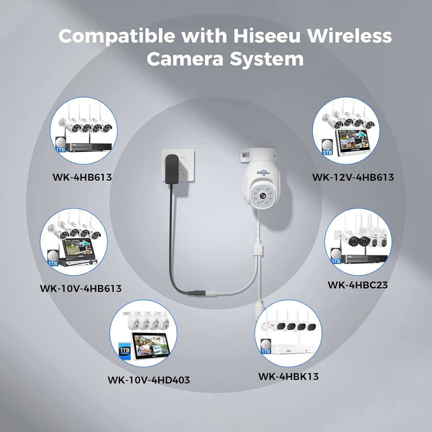 Cámara de Seguridad Inalámbrica Hiseeu 3MP Exterior WiFi