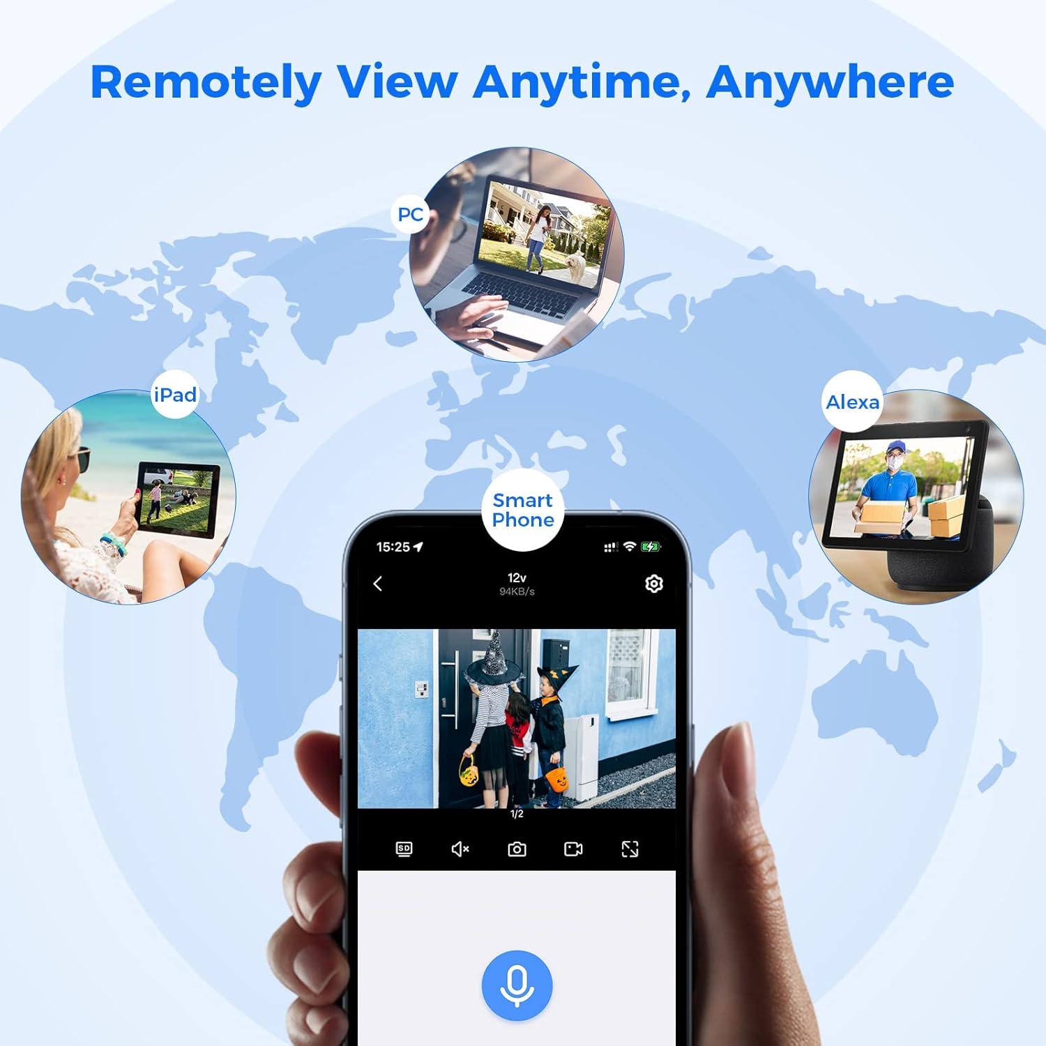 Cámara de Seguridad Inalámbrica Hiseeu 3MP Exterior WiFi